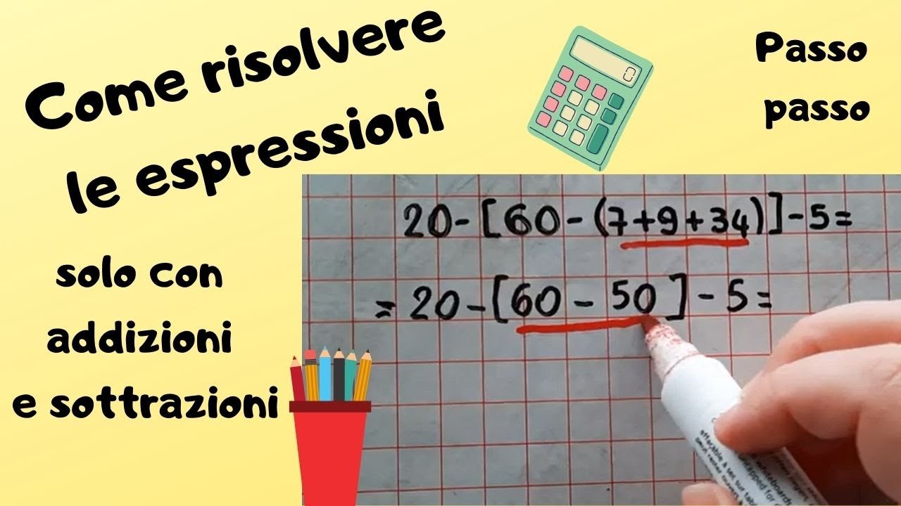 Nelle Espressioni Si Fanno Prima Le Moltiplicazioni O Le Addizioni Come fare ESPRESSIONI solo con addizioni e sottrazioni || esempi