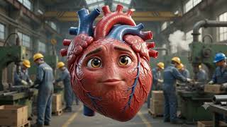 Anthropomorphic heart working hard