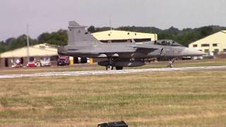 RIAT 2018-Czech AF-JAS-39 Gripen-Solo Display-Arrival
