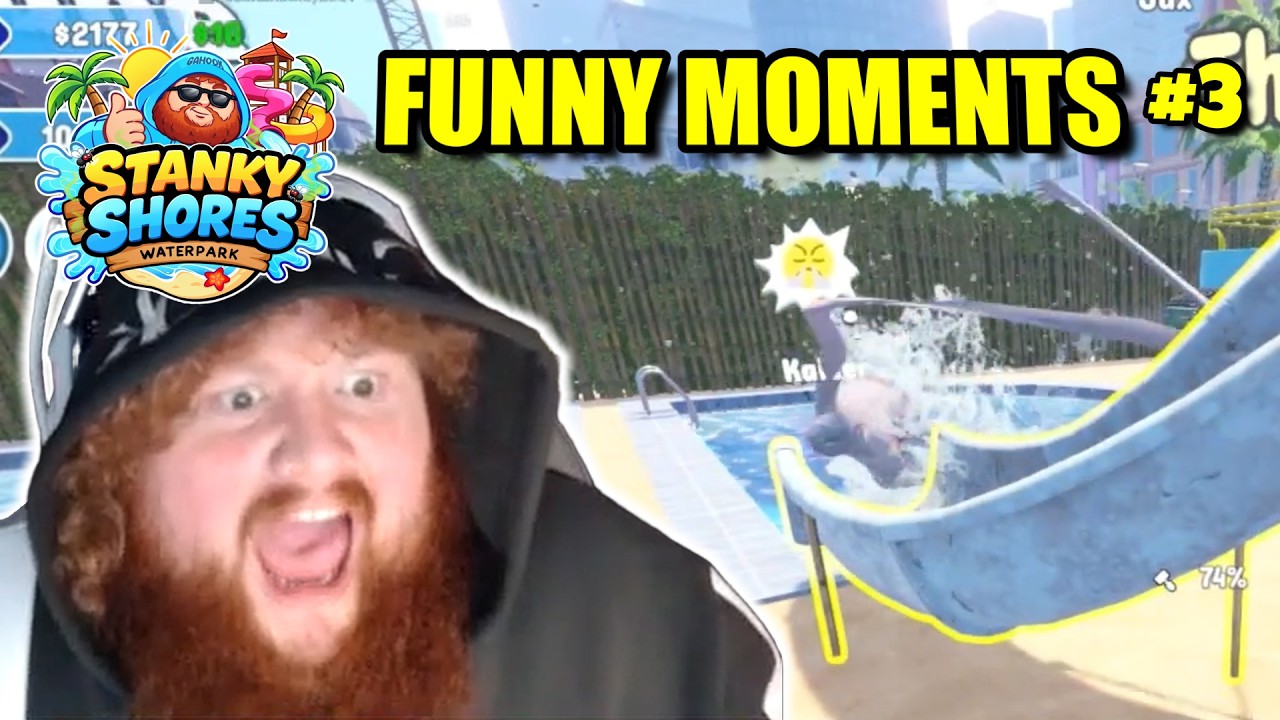Best of CaseOh Waterpark Simulator: Stanky Shores! (FUNNY MOMENTS) #3
