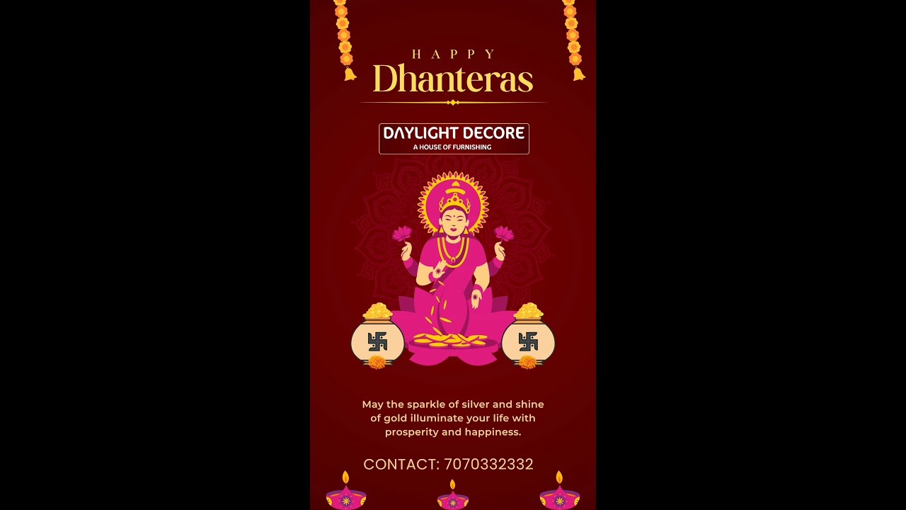 Red and Pink Illustrated Dhanteras Greeting Mobile Video.mp4