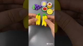 clay craft idea // diy banana🍌🍌 #diy #easycraft #claycraft #asmr #jannatcraftingandart #art