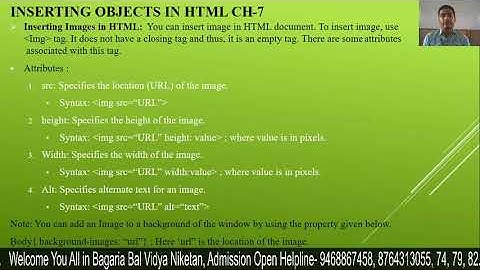 Inserting objects in HTML- 1 Ch- 7
