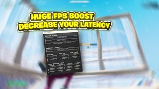 how to boost your fps & fix fps drops in fortnite chapter 5 season 2! (decrease latency)