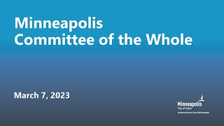 March 7, 2023 Committee of the Whole