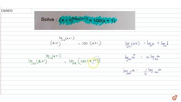 Solve `(x+1)^(log_(10) (x+1))=100(x+1)`