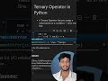 Ternary Operator in Python
