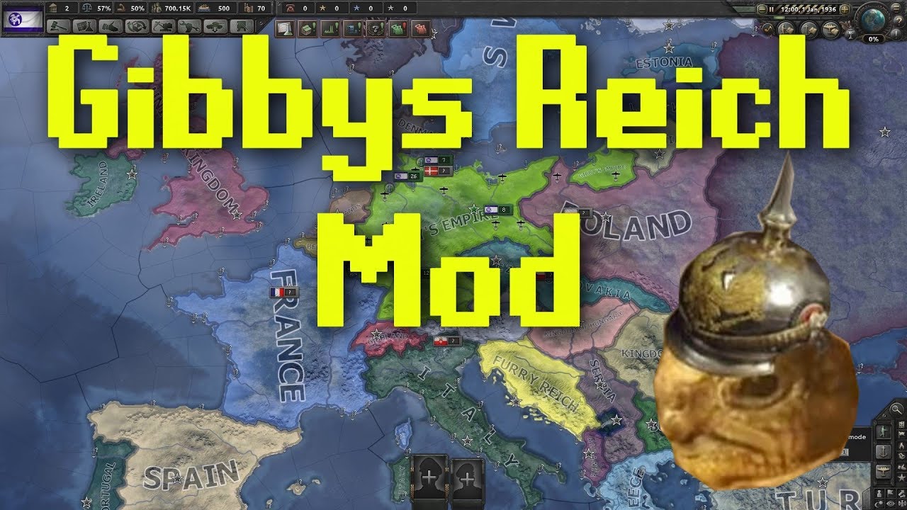 Hearts of Iron 4 | Gibby's Reich Mod (The CalmdownLevelUp Mod)