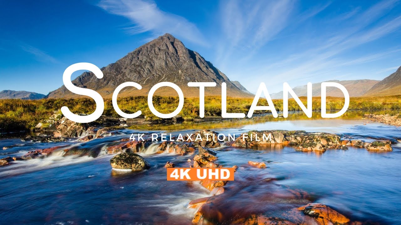 Scotland 4K -Beautiful Scotland Nature -Relaxation Film With Calming Music-Music for studying