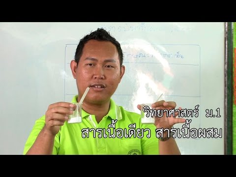 วิทยาศาสตร์ ม.1 สารเนื้อเดียว สารเนื้อผสม ครูธานี จันทร์นาง