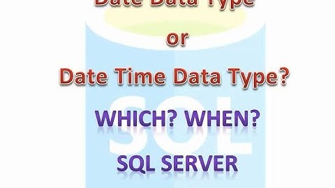 The difference between Date and DateTime data types in SQL Server