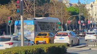 Here is the Emt bus 2558 on the number 150 in Madrid Wednesday 1 April 2026