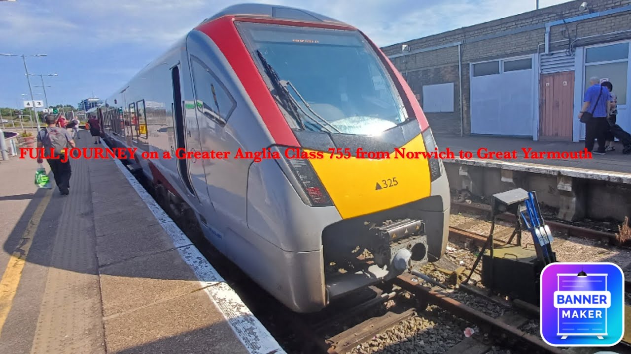 FULL JOURNEY on a Greater Anglia Class 755 from Norwich to Great ...