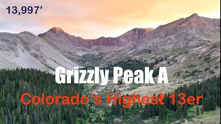 Climbing Grizzly Peak A, the Highest Centennial 13er, via McNasser Gulch, Sawatch Range, Colorado