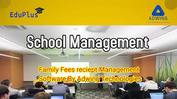 Edu + School Management Software,Fees Management By Adwing Technologies Contact: 7007122137