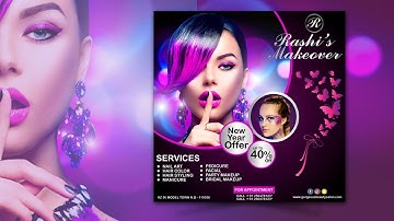 How To Create a Beauty Salon Post Design - CorelDRAW Tutorial