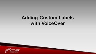 Adding Custom Labels with VoiceOver
