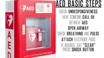 7 Basic Steps for Using an Automated External Defibrillator (AED) during a cardiac emergency