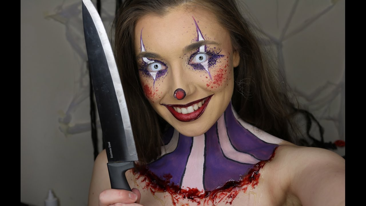 Creepy Cute Clown Makeup Tutorial 31 Days Of Halloween YouTube