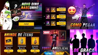 NOVO BRINDE DE ÍTENS, PASSE DE GRAÇA? TORRE ANGELICAL, NOVO DINO RASCUNHO E ATUALIZAÇÃO - FREE FIRE