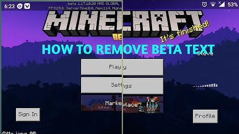 How to remove beta text in Minecraft