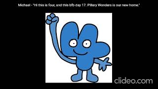 Clideo Michael - "Hi this is four, and this bfb day 17. Pillary Wonders is our new home."