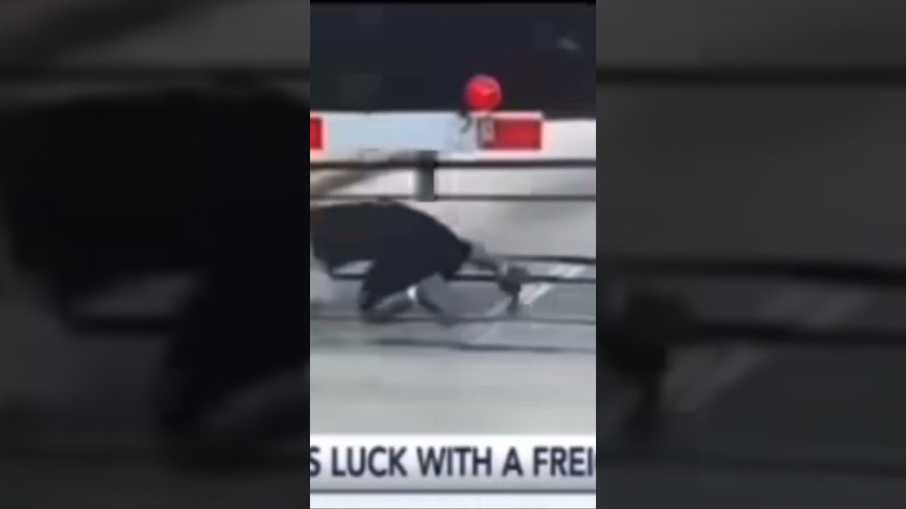 Man rolls under moving train 😮 