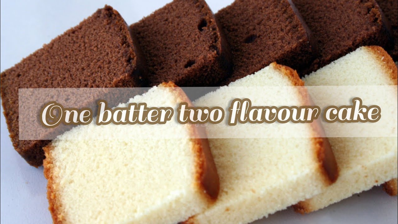 Chocolate cake vs vanilla cake one batter two flavor cake YouTube