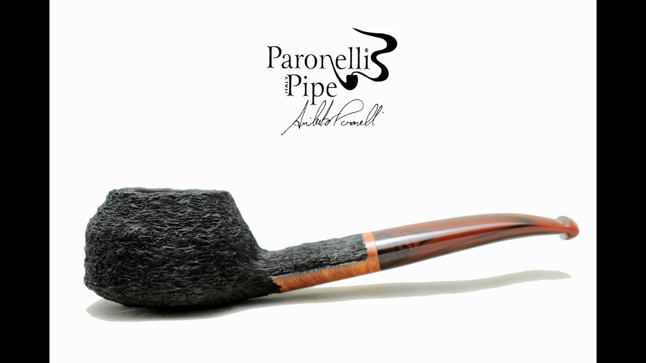 Pipa Paronelli radica semicurva freeshape rusticata fatta a mano - www.paronellipipe.com