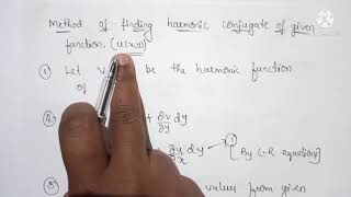 Harmonic functions|How to find harmonic conjugate of a function(part 1)|Complex analysis|Lecture 6