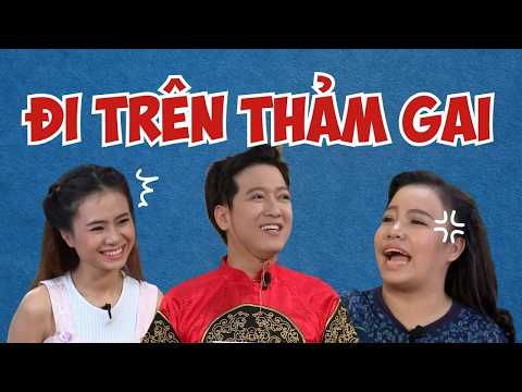 Trò chơi ĐI TRÊN THẢM GAI khiến Lê Trang la um sùm