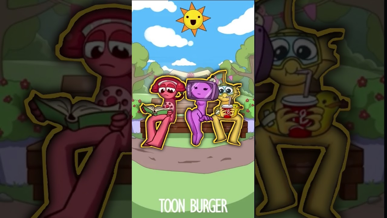 SPRUNKI TELE X LILY X BAILE🫩❤️FALL IN LOVE😈🔪PERFECT OUTLINE🤩