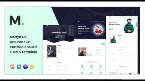 Martyn - CV / Resume / Portfolio & vCard HTML5 Template | Themeforest Templates