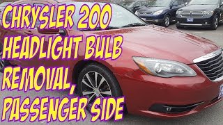 Chrysler 200 Headlight Bulb Removal - Passenger 9012 bulb