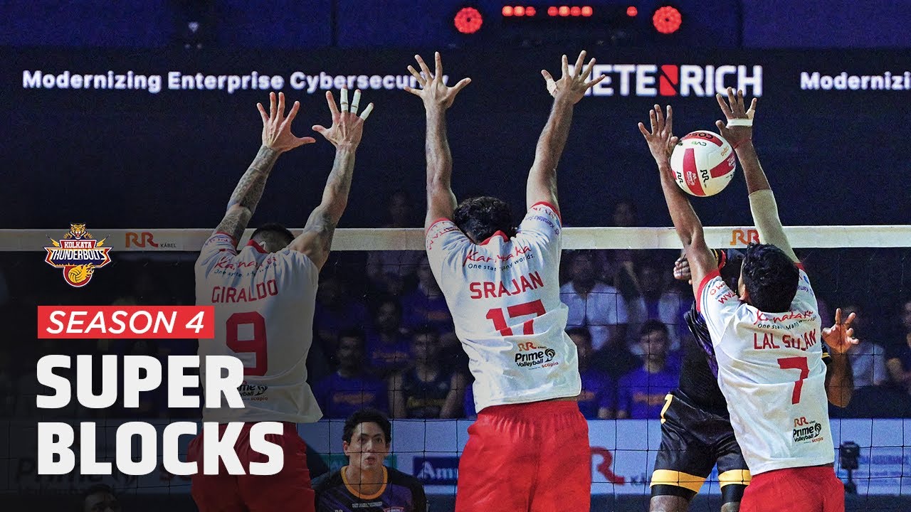 Kolkata Thunderbolts Top Super Blocks | Prime Volleyball League | Season 4