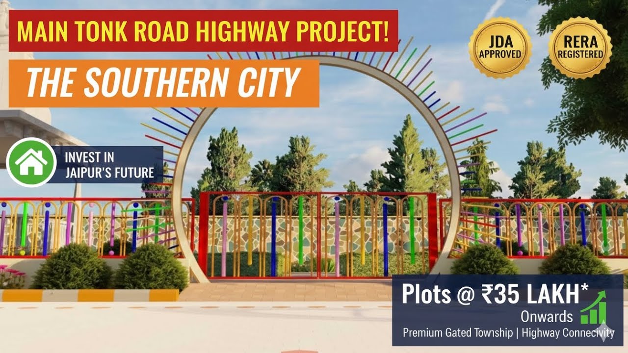 40 Bigha Premium Gated Township | The Southern City – Tonk Road Highway | JDA Approved📝 #realestate 