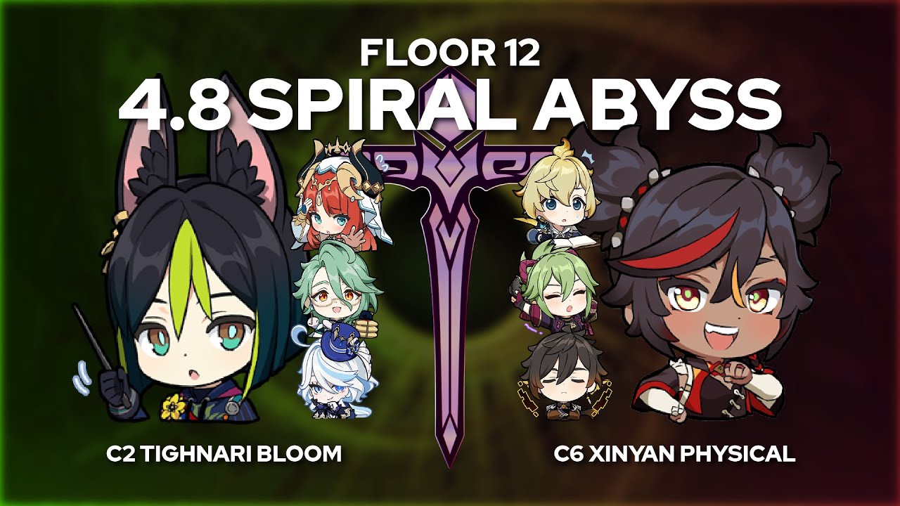 C2 Tighnari Bloom ft. C0 Nilou + C6 Xinyan Physical [4.8 Spiral Abyss | F12]
