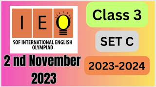 #FavFive | SOF International English Olympiad Class 3  Paper 2023-24 Set C | IEO| #ieo | #olympiad