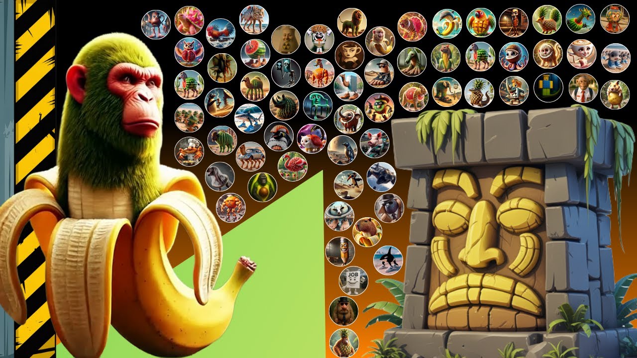 Escape from Chimpanzini Bananini! - ALL 150 NEW Italian Brainrot Survival Marble Race