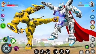 Car Jet Transformation Fighting Robot Game 2020 | Bumblebee Fighting Evil - Android Gameplay screenshot 4