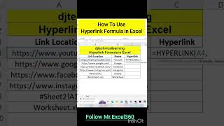 Excel Tips: Use Hyperlink Formula Like a Pro 💡| "Excel में Link बनाना सीखो!" #excelhindi #excel