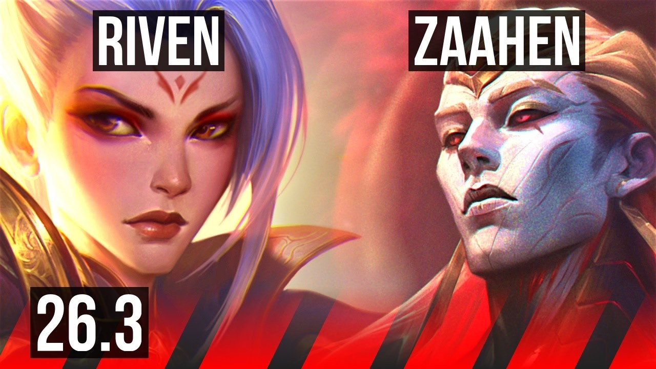 RIVEN vs ZAAHEN (TOP) | 45K damage, Good KDA: 15/2/2 | NA Master | 26.3