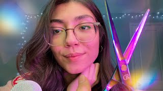 ASMR Fast & Aggressive Hair Cut ✂️💜 Layered Sounds, Hand Movements+ (Ft. Dossier)