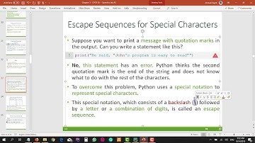 CPIT110 Chapter 3 (#34): 3.3 Strings and Characters - Part 1 of 2