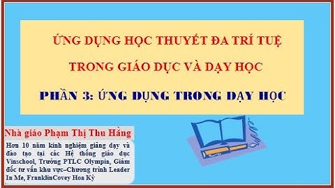 Đánh giá học sinh theo thuyết đa trí tuệ