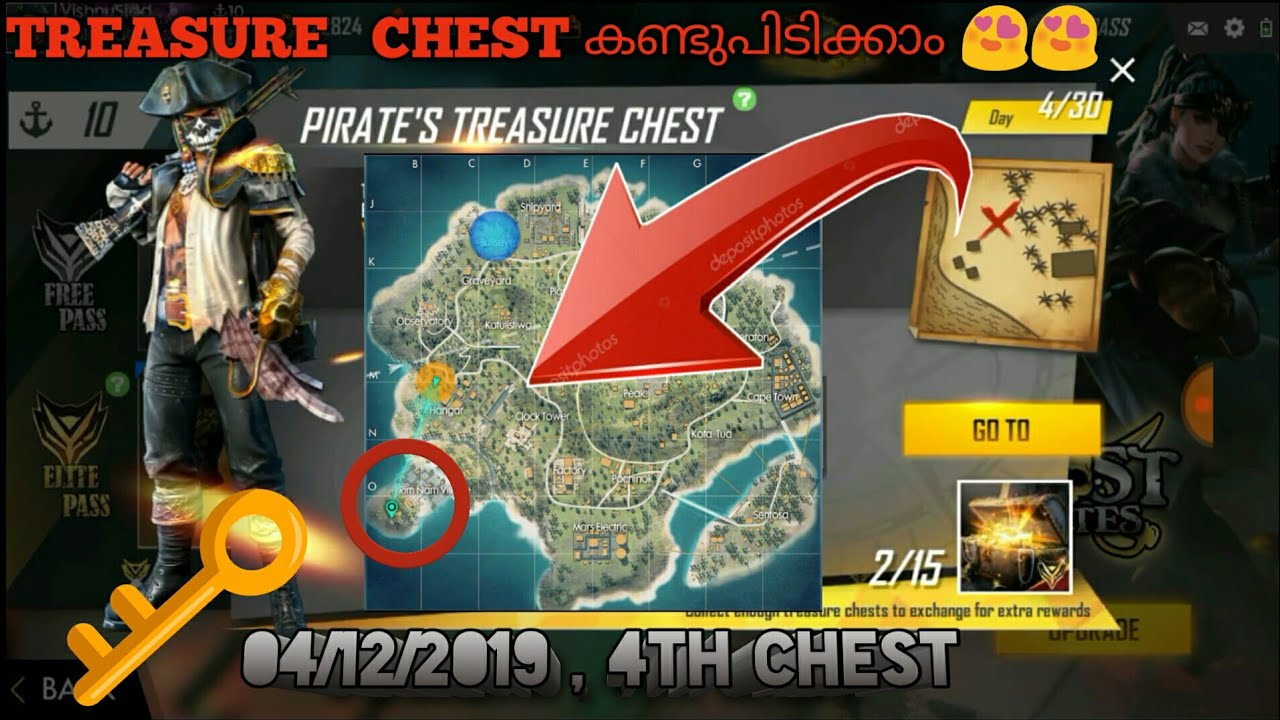 How to find treasure chest in freefire malayalam free elitepass tressure chest 4 Dec 04