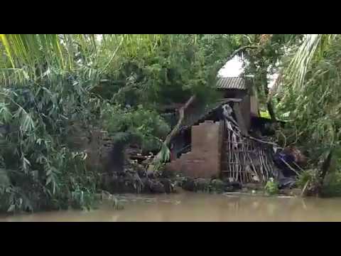 Impact of Cyclone Bulbul at Harisankar Mandal's House in Purbo Sridharpur, Raidighi