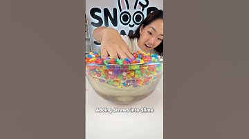 Adding STRAWS To Slime 🧃