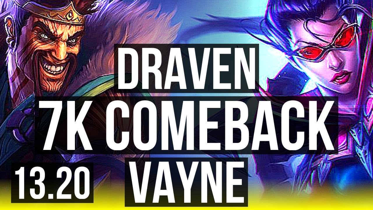 DRAVEN & Rell vs VAYNE & Pyke (ADC) | Comeback, 2.0M mastery | NA Master | 13.20