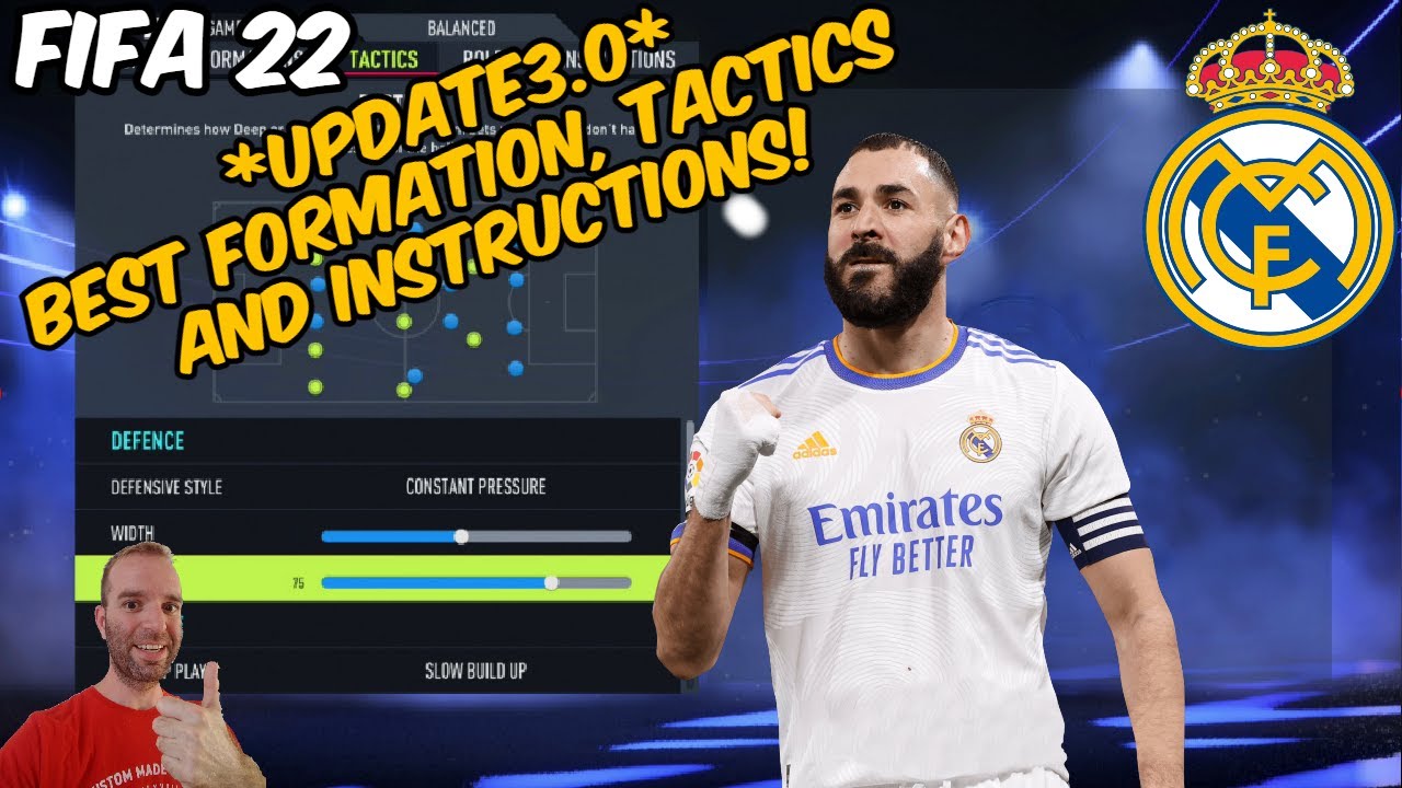 *UPDATE 3.0* FIFA 22 BEST REAL MADRID Formation, Tactics and